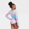 Girls' 2pc Afro Unicorn Long Sleeve Rash Guard Swimwear Set