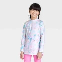 Girls' Tunic Tie-Dye Long Sleeve Rash Guard Swimsuit Top - Cat & Jack™️ White -Kids Clothing Store GUEST 84617862 27aa 4f2e a33c 47bb1eaeb51a
