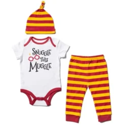 Harry Potter Baby Bodysuit Pants And Hat 3 Piece Outfit Set Newborn To Infant -Kids Clothing Store GUEST 84ed0c98 0cc3 4f8c adb6 97f9c00726c5