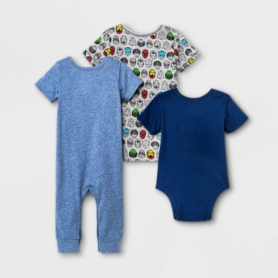 Baby Boys' 3pc Marvel Top & Bottom Set - Blue 3 Baby Boys' 3pc Marvel Top & Bottom Set - Blue