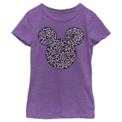 Girl's Disney Mickey Mouse Animal Print Silhouette T-Shirt -Kids Clothing Store GUEST 88003a04 ef50 4784 a375 e4078b1653f7