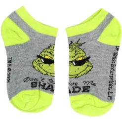 Dr. Seuss The Grinch Kids Socks Old Grinchy Clause 4 Pairs Ankle No Show Socks Multicoloured