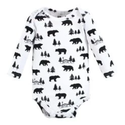 Hudson Baby Infant Boy Cotton Long-Sleeve Bodysuits, Baby Bear Gray Black 5-Pack -Kids Clothing Store GUEST 8bb01d0f 5dbe 4088 ad86 482f75b8664e