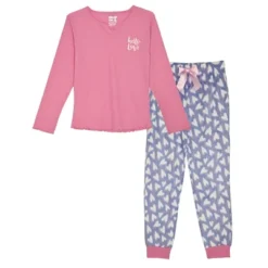 Sleep On It Girls 2-Piece Fleece Pajama Set - Hello Love -Kids Clothing Store GUEST 8d088da2 78e1 4980 91b1 270911aa59e8