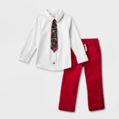 Toddler Boys' Adaptive Holiday Dress Set - Cat & Jack™ Gray/Red -Kids Clothing Store GUEST 8d5e89dd 0907 4346 a285 0e648864e528