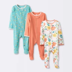 Baby Girls' 3pk Tight Fit Zip-Up Sleep N' Play - Cloud Island™ -Kids Clothing Store GUEST 8e1a68bb f8ca 4f42 8db5 f3be79f33ab5