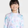 Girls' Tunic Tie-Dye Long Sleeve Rash Guard Swimsuit Top - Cat & Jack™️ White -Kids Clothing Store GUEST 8fde8b07 d118 481a 8cb3 5cdb5ef15230