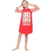Elf The Movie Will Farrell Santa Holiday Christmas Fleece Raglan Nightgown Sleepshirt Pajama, Red, 10/12 Red -Kids Clothing Store GUEST 91194a2f 3af3 4c97 b5c7 fbd7bb2a4476