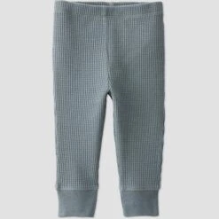 Little Planet By Carter’s Baby 2pc Waffle Top & Bottom Set - Slate Gray