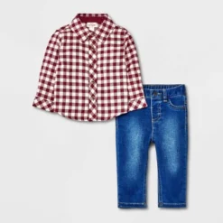 Baby Boys' Flannel Denim Top & Bottom Set - Cat & Jack™ Brown 9 Baby Boys' Flannel Denim Top & Bottom Set - Cat & Jack™ Brown -Kids Clothing Store GUEST 915a7421 76f4 4d39 8316 aa6a38876c3b