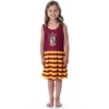 Harry Potter Girls All Houses Crest Logo Tank Stripe Accent Pajama Nightgown