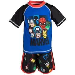 Marvel Avengers Spider-Man Black Widow Iron Man Rash Guard And Swim Trunks Outfit Set Little Kid To Big Kid -Kids Clothing Store GUEST 9315977c dd36 43d1 af58 0310a6bebacd