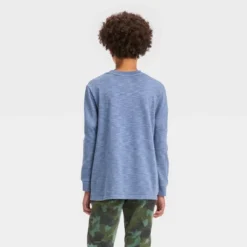 Boys' Long Sleeve Washed Henley T-Shirt - Art Class™