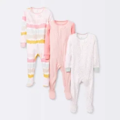 Baby Girls' 3pk Tight Fit Zip-Up Sleep N' Play - Cloud Island™ -Kids Clothing Store GUEST 94b647b5 692f 4f50 8755 4b10b31fbc94
