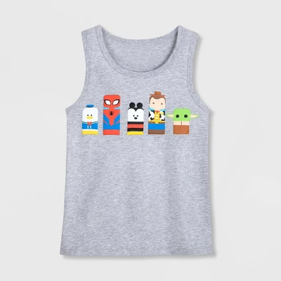 Boys' Disney 100 Unified Characters Tank Top - Heather Gray - Disney Store 6 Boys' Disney 100 Unified Characters Tank Top - Heather Gray - Disney Store - Image 4