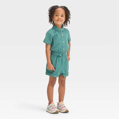 Toddler Girls' Utility Romper - Cat & Jack™ 5 Toddler Girls' Utility Romper - Cat & Jack™ - Image 3