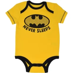 DC Comics Justice League Batman Baby Boys 5 Pack Short Sleeve Bodysuit