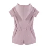 Andy & Evan Infant Hooded French Terry Romper Pink, Size 6-9 Months