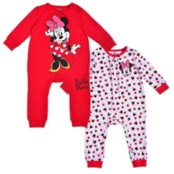Disney Baby Girl's 2-Pack Minnie Mouse Footless Coverall Jumpsuit Babywear Set For Infant -Kids Clothing Store GUEST 9e2f4951 59ea 403d b47e 18780deff75b