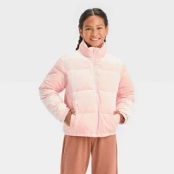 Girls' Solid Velvet Cropped Puffer Jacket - Art Class™ -Kids Clothing Store GUEST 9e4b8fab 1366 4a87 b3e3 72a008da60e2