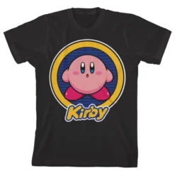 Kirby Character Circle & Logo Boy's Black T-shirt -Kids Clothing Store GUEST 9f8e363d c858 4fef b665 4d4ee6c8ae86