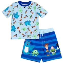 Disney Pixar D100 Toy Story Monsters Inc. Mickey Mouse Buzz Lightyear Rash Guard And Swim Trunks Outfit Infant To Toddler -Kids Clothing Store GUEST 9fbe8128 29e2 4082 aefc b3a46237da21