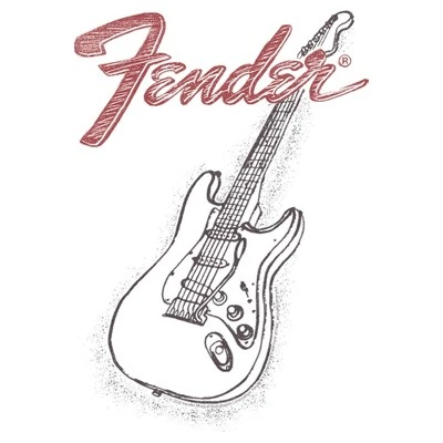 Boy's Fender Guitar Sketch T-Shirt 3 Boy's Fender Guitar Sketch T-Shirt