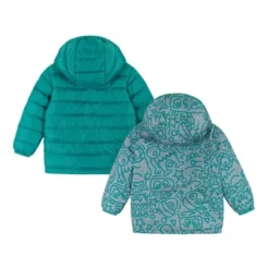 Andy & Evan Toddler Aqua Monsters Reversible Puffer