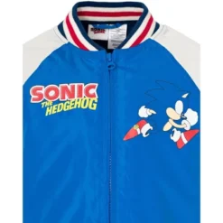 SEGA Sonic The Hedgehog French Terry Zip Up Varsity Bomber Jacket Satin Lining Little Kid To Big Kid -Kids Clothing Store GUEST a2392e72 4ffd 4090 8a67 5edca7a4ee2a