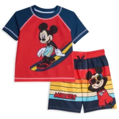 Disney Mickey Mouse Rash Guard And Swim Trunks Outfit Set Infant To Toddler -Kids Clothing Store GUEST a6c9cdf2 449e 421d bdd1 b555dd7cf729