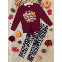 Girls Fall Vibes Leopard Legging Set - Mia Belle Girls -Kids Clothing Store GUEST a6f58e76 9928 4a6b b8e5 2faa837425f0