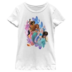 Girl's The Little Mermaid Group Of Mermaids T-Shirt -Kids Clothing Store GUEST a81d3aa2 29af 4e87 8583 63694c9564f1