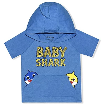 Nickelodeon Boy's 3-Pack Baby Shark 3D Fin Hoodie Shirt, Graphic Tee And Casual Short Set For Toddler 7 Nickelodeon Boy's 3-Pack Baby Shark 3D Fin Hoodie Shirt, Graphic Tee And Casual Short Set For Toddler - Image 5