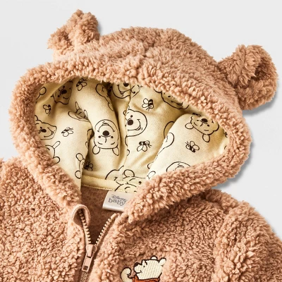 Baby Disney Winnie The Pooh Sherpa Zip-Up Sweatshirt - Tan 4 Baby Disney Winnie The Pooh Sherpa Zip-Up Sweatshirt - Tan - Image 2