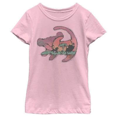 Girl's Lion King Retro Sunset Drawing T-Shirt 5 Girl's Lion King Retro Sunset Drawing T-Shirt - Image 3