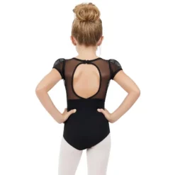 Capezio Puff Sleeve Keyhole Back Leotard - Girls