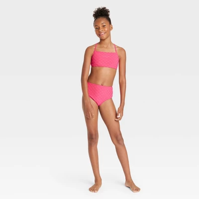Girls' 2pc Terry Darling Bikini Set - Art Class™ Pink 5 Girls' 2pc Terry Darling Bikini Set - Art Class™ Pink - Image 3