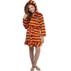 Harry Potter Girls' Striped Ruffle Plush Fleece Robe -Kids Clothing Store GUEST ab389b0b 61df 4c1a 8d95 dc20b67bb993