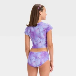 Girls' 'Sweet Flutter' Tie-Dye Rash Guard Set - Art Class™ Violet -Kids Clothing Store GUEST abdca0c6 328e 4887 9d70 8f60c7a54ddc