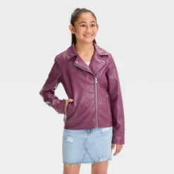 Girls' Faux Leather Moto Jacket - Art Class™ -Kids Clothing Store GUEST acecc839 30db 487c bad9 412cfb557637