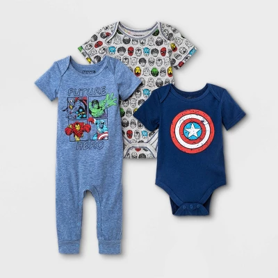 Baby Boys' 3pc Marvel Top & Bottom Set - Blue 7 Baby Boys' 3pc Marvel Top & Bottom Set - Blue - Image 5