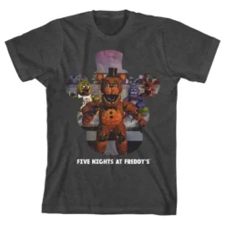 Five Nights At Freddy's Freddy Fazbear Shadow Boy's Charcoal Heather T-shirt -Kids Clothing Store GUEST aefcd9ca a916 49a6 916a 83a4e55eea4a
