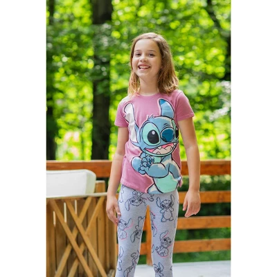 Disney Lilo & Stitch Girls T-Shirt And Leggings Outfit Set Little Kid To Big Kid 4 Disney Lilo & Stitch Girls T-Shirt And Leggings Outfit Set Little Kid To Big Kid - Image 2