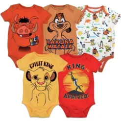 Disney Mickey Mouse Lion King Winnie The Pooh Pixar Toy Story Finding Nemo Baby 5 Pack Bodysuits Newborn To Infant -Kids Clothing Store GUEST b2152398 5f27 4d56 8231 6c221ae961ac