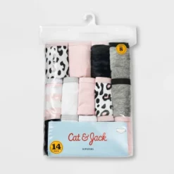 Girls' 14pk Animal Print Cotton Hipsters - Cat & Jack™