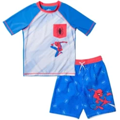 Marvel Avengers Hulk Spider-Man Boys Rash Guard And Swim Trunks Outfit Set Little Kid To Big Kid -Kids Clothing Store GUEST b4e254c5 0149 4e1b a28e c51772934855