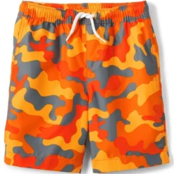 Lands' End Boys Slim Printed Volley Swim Trunks -Kids Clothing Store GUEST b4f6fac6 75b8 4c22 9535 0540b95aa4e9