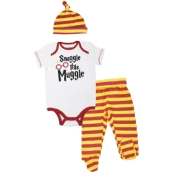Harry Potter Baby Bodysuit Pants And Hat 3 Piece Outfit Set Newborn To Infant -Kids Clothing Store GUEST b6939a32 294c 4161 a8ee 6d51e8d70c04