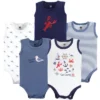 Hudson Baby Infant Boy Cotton Sleeveless Bodysuits 5pk, Sea Shore -Kids Clothing Store GUEST b70106c0 edc0 4000 8bf3 3f0df3479d35
