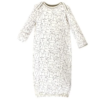 Touched By Nature Baby Organic Cotton Long-Sleeve Gowns 3pk, Farm Friends, 0-6 Months 3 Touched By Nature Baby Organic Cotton Long-Sleeve Gowns 3pk, Farm Friends, 0-6 Months
